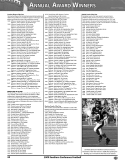 annual award winners - Southern Conference