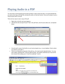 Playing Audio in a PDF