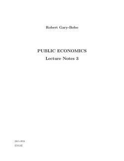 PUBLIC ECONOMICS Lecture Notes 3