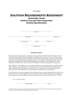 Assignment Solution Requirements Assessment