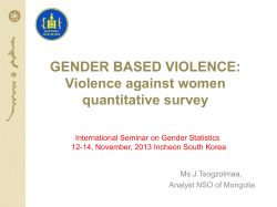 Violence against women quantitative survey