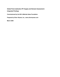 Global Post-eradication IPV Supply and Demand Assessment