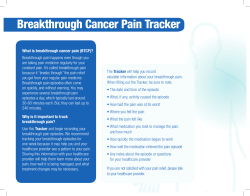 Breakthrough Cancer Pain Tracker