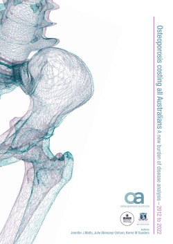 Osteoporosis Costing All Australians, 2012