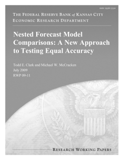 Nested Forecast Model Comparisons