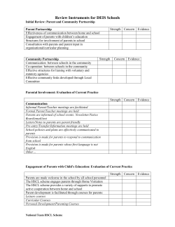 HSCL&mdash;Review Instruments for DEIS Schools