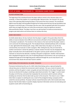 state of mind &ndash; storyboard 01 &ndash; beginning game