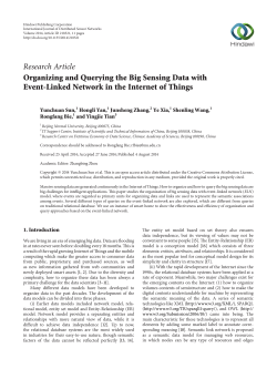 Organizing and Querying the Big Sensing Data with Event