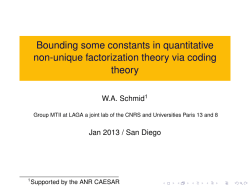 Bounding some constants in quantitative non