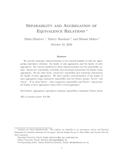 Separability and Aggregation of Equivalence Relations
