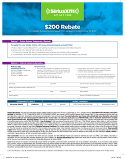 $200 Rebate - sirius xm rebates!