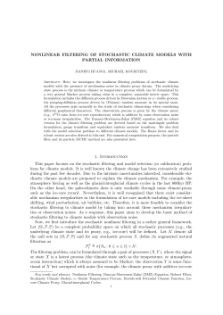 NONLINEAR FILTERING OF STOCHASTIC CLIMATE