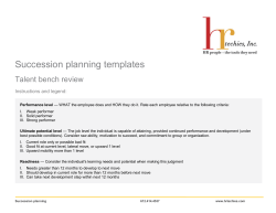 Succession planning templates