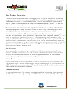 Cold Weather Concrete