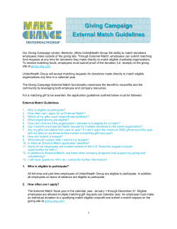 Giving Campaign External Match Guidelines