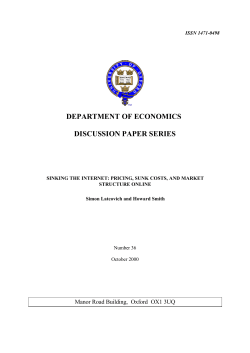 department of economics discussion paper series
