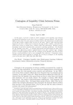 Contagion of Liquidity Crisis between Firms