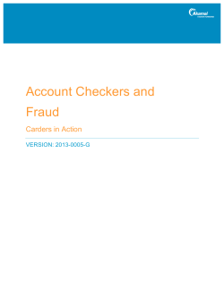 Account Checkers and Fraud