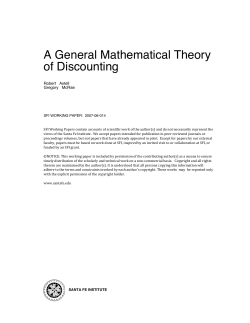 A General Mathematical Theory of Discounting