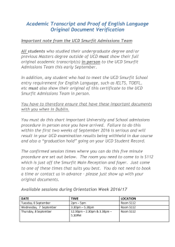 Academic Transcript and Proof of English Language