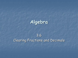Algebra