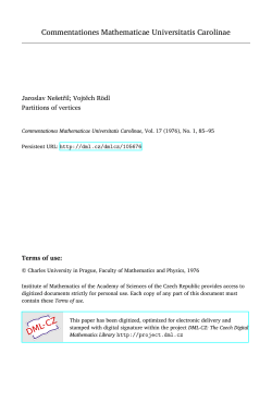 Partitions of vertices