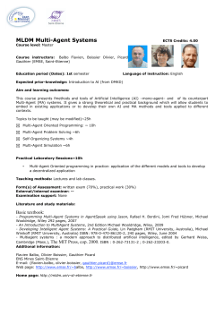 MLDM Multi-Agent Systems