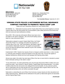 "move over" law - Virginia State Police