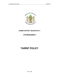 Tariff Policy