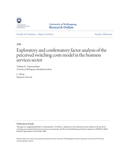 Exploratory and confirmatory factor analysis of