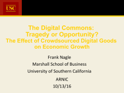 The Digital Commons: Tragedy or Opportunity?