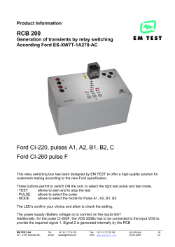 RCB 200 Ford CI-220, pulses A1, A2, B1, B2, C Ford CI