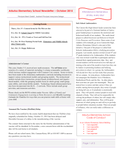 Fri., Oct. 16 &ndash; PTA Trunk or Treat and Fall Fun Fair