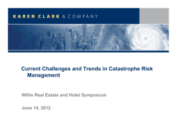 Current Challenges and Trends in Catastrophe Risk