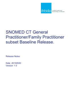 SNOMED CT General Practitioner/Family Practitioner subset