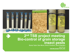 2 nd TSB project meeting Bio-control of grain storage insect