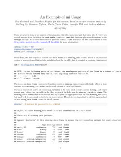 An Example of mi Usage