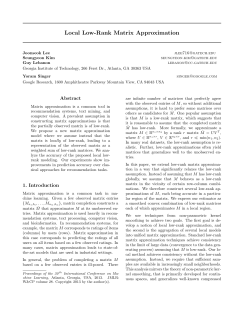 Local Low-Rank Matrix Approximation