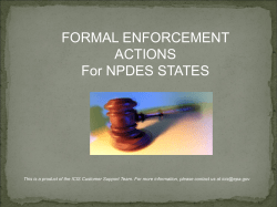 Formal Enforcement Actions