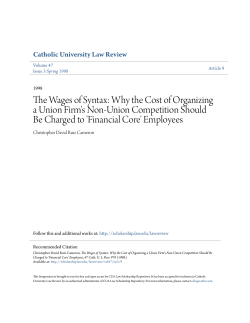 The Wages of Syntax: Why the Cost of Organizing a Union Firm`s