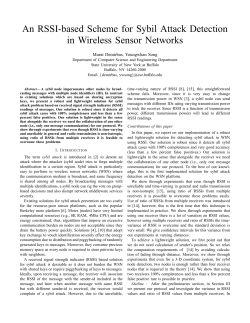 An RSSI-based Scheme for Sybil Attack Detection in Wireless