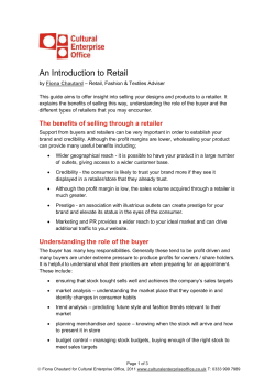 The benefits of selling through a retailer