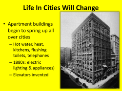 Life in Cities Will Change Powerpoint