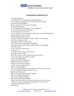 Loving Kindness Meditation - UCLA Mindful Awareness Research