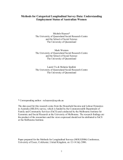 Methods for Categorical Longitudinal Survey Data