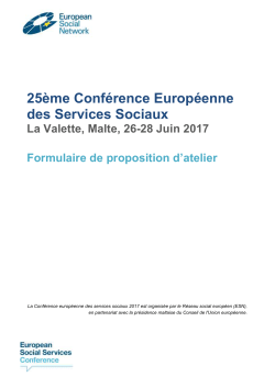format de l`atelier - European Social Network