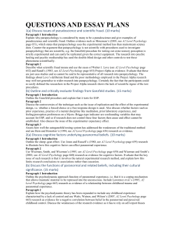 QUESTIONS AND ESSAY PLANS