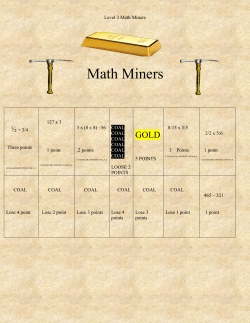 MATH MINERS