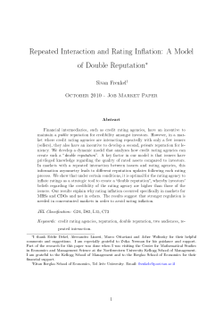 Repeated Interaction and Rating Inflation