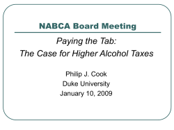 The Case for Higher Alcohol Taxes